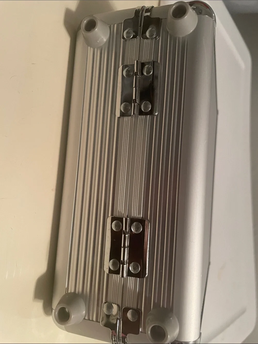 Silver Hard Shell Briefcase storage Carry Case